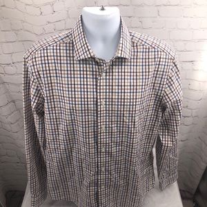 Joseph Abboud large check casual button down